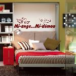 Exemple de stickers muraux: Mi ange - Mi dmon (Thumb)